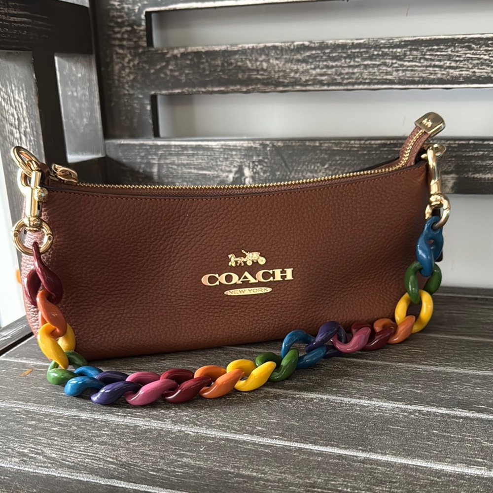 Coach Charlotte Shoulder Bag Refined Pebble Leather